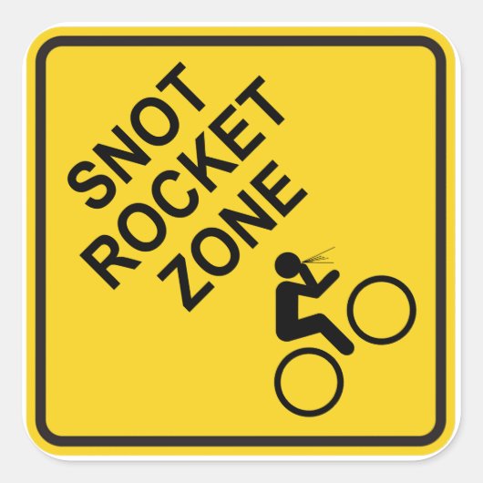 Snot Rocket Zone Vierkante Sticker (Voorkant)