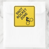 Snot Rocket Zone Vierkante Sticker (Tas)