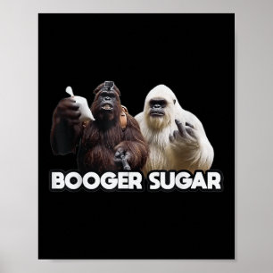 Snot Suiker Sasquatch Yeti Neus Bieren Grappig Vol Poster