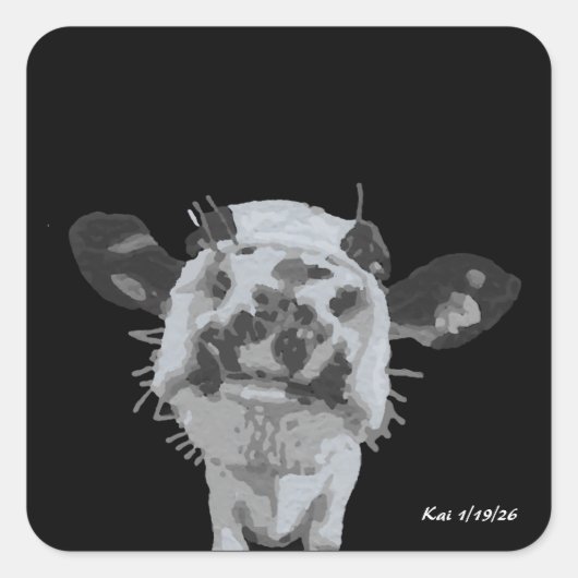 Snotneus, Dier Vierkante Sticker (Voorkant)