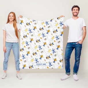 Snow Angel Children met naam Fleece Deken