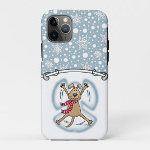 Snow Angel Dog Fun Cute Kerstfeestdag Funny iPhone 11 Pro Hoesje