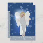 Snow Angel Feestdagenkaart (Voorkant / Achterkant)