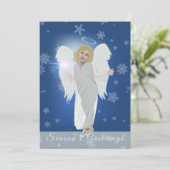 Snow Angel Feestdagenkaart (Staand voorkant)