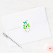 Snow Angel Ronde Sticker (Envelop)