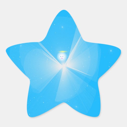 Snow Angel Ster Sticker (Voorkant)