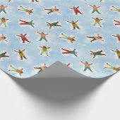 Snow Angel Winter Christmas Cadeaupapier (Hoek)