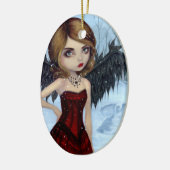 "Snow Angels"-versiering Keramisch Ornament (Links)