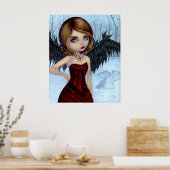 Snow Angels winterfee Art Print (Keuken)