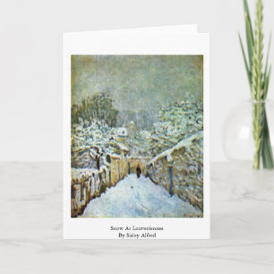 Snow At Louveciennes By Sisley Alfred Kaart