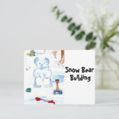 "Snow Bear Building" Designer Carte Postale 2 (Debout devant)