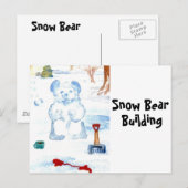 "Snow Bear Building" Designer Carte Postale 2 (Devant / Derrière)