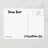 "Snow Bear Building" Designer Carte Postale 2 (Dos)