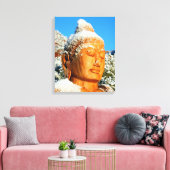 Snow Buddha Canvas Afdruk (Insitu (Woonkamer))