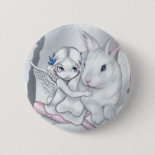 "Snow Bunny"-Button Ronde Button 5,7 Cm