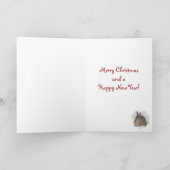 Snow Bunny Christmas Feestdagen Kaart (Binnen)