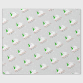 Snow Bunny Rabbit-kerstinpakpapier Cadeaupapier (Vlak)