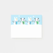 Snow Bunny & Snow Panda Post-it® Notes (Voorkant)