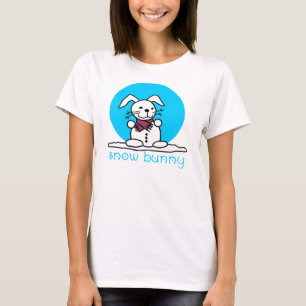 Snow Bunny Snowman Rabbit grappig T-shirt