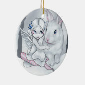 "Snow Bunny"-versiering Keramisch Ornament (Rechts)
