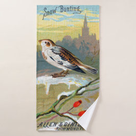 Snow Bunting Bird - Badhanddoek
