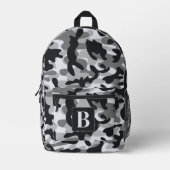 Snow Camo gepersonaliseerde moderne monogram camou Bedrukte Rugzak (Voorkant)
