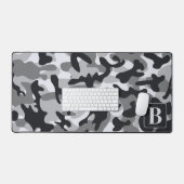 Snow Camo gepersonaliseerde moderne monogram camou Bureaumat (Keyboard & Muis)