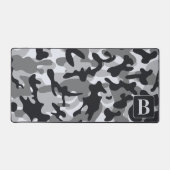 Snow Camo gepersonaliseerde moderne monogram camou Bureaumat (Voorkant)
