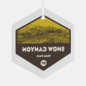 Snow Canyon State Park Utah Glas Ornament (Achterkant)