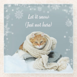 Snow Cat Glass Onderzetter