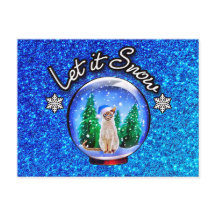 SNOW CAT KERSTMIJ Dank Je/Groeten/UITNODIGING - BL