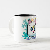 Snow Catsmallow Tweekleurige Koffiemok (Voorkant links)