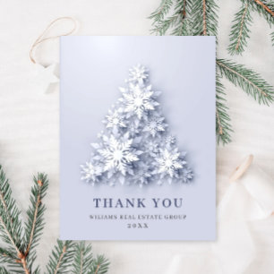 Snow Christmas Corporate Holiday Dank u wel Briefkaart