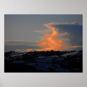 Snow Cloud over Newtown Poster