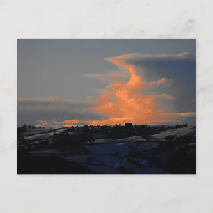Snow Cloud over Newtown, powys Briefkaart
