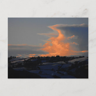 Snow Cloud over Newtown, powys Briefkaart