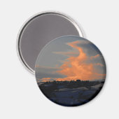 Snow Cloud over Newtown, powys Magneet (Voorkant / Achterkant)