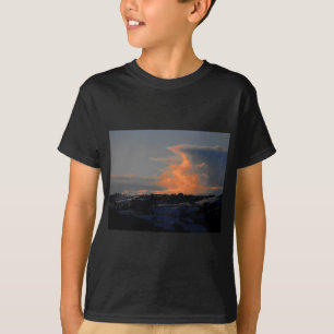 Snow Cloud over Newtown, powys T-shirt
