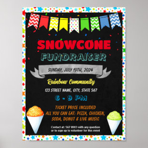 Snow cone Event sjabloon Poster