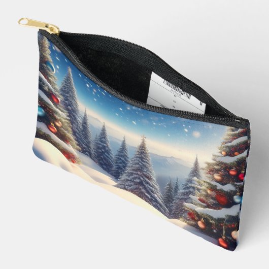 Snow Cover Christmas Tree in Woods Etui (Open)