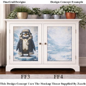 Snow Covered Arctic Landscape FG4 Decoupage Tissuepapier