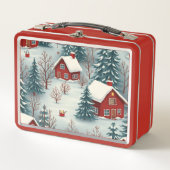 Snow-Covered Countryside Village Lunch Box (Devant)
