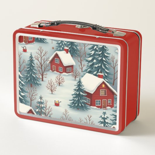 Snow-Covered Countryside Village Lunch Box (Dos)