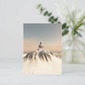 Snow Covered Mountain Buddha Briefkaart (Staand voorkant)