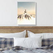 Snow Covered Mountain Buddha Canvas Afdruk (Insitu (Slaapkamer))