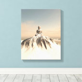 Snow Covered Mountain Buddha Canvas Afdruk (Insitu (Houten vloer))