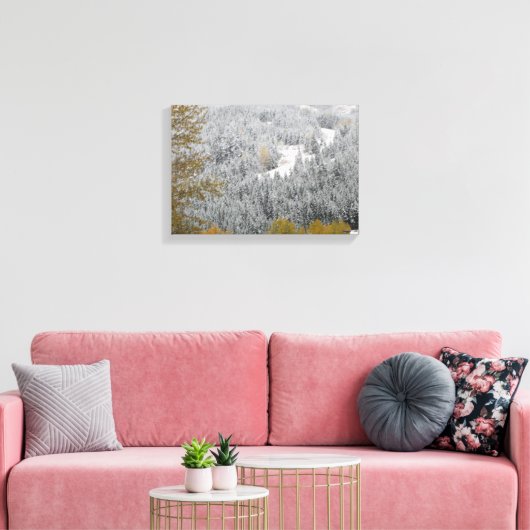 Snow Covered Trees in Whistler, B.C. Canvas Afdruk (Insitu (Woonkamer))