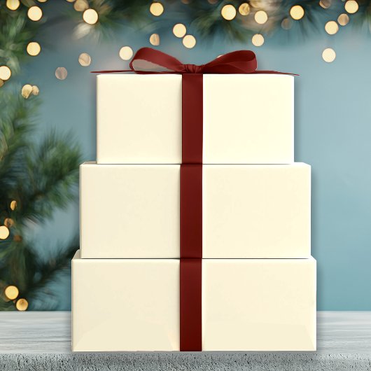 Snow Day Solid Holiday Cream Inpakpapier Vel