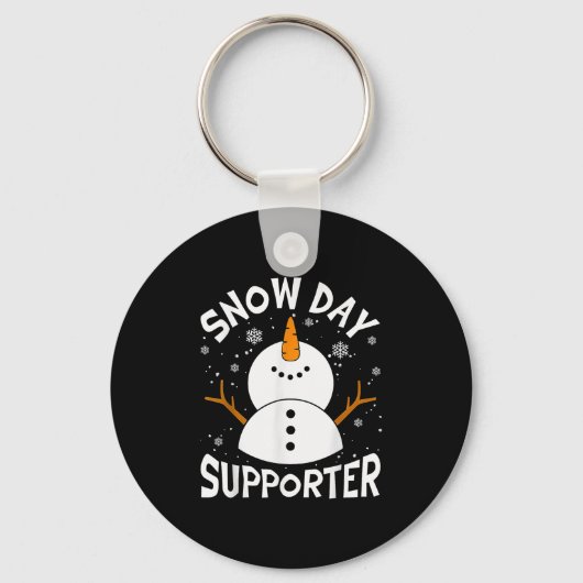 Snow Day Suprter Snowflake Funny Teacher Christmas Sleutelhanger (Voorkant)