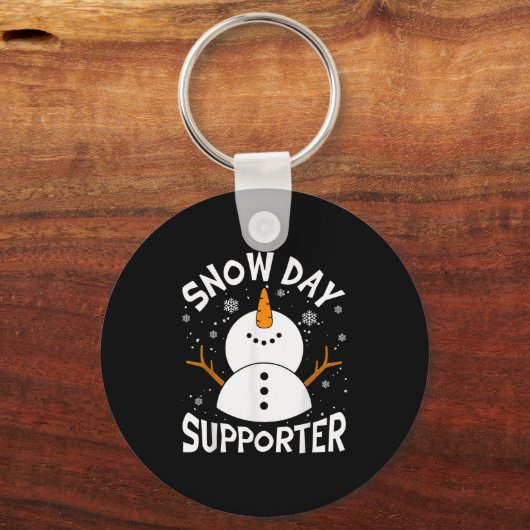 Snow Day Suprter Snowflake Funny Teacher Christmas Sleutelhanger (Voorkant)